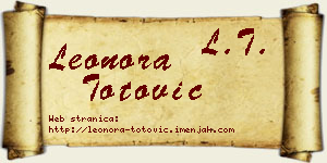Leonora Totović vizit kartica